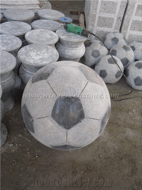 Grey Granite Ball for Parking Barriers, Winggreen