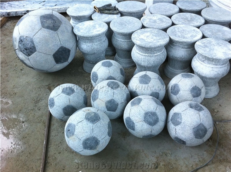 Grey Granite Ball for Parking Barriers, Winggreen