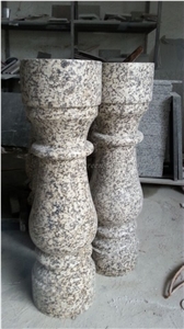 High Quality, Chinese Yellow Granite, Chrysanthemum Yellow Granite Staircase Rails, Yellow Granite Handrail, Polished Balustrades, Xiamen Winggreen Manufacturer