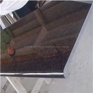 Imported Black Granite, Black Galaxy Granite Kitchen Countertops, Top Polished Black Star Granite Kitchen Island Tops, Gold Star Galaxy Granite Kitchen Worktops, Xiamen Winggreen Manufacturer