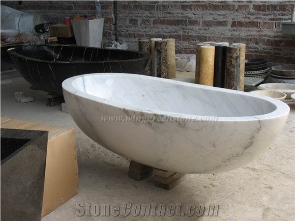 Marble Bathtubs, Emperador Light & Dark Marble Bath Tubs, Round Shape Bathtubs, Xiamen Winggreen Manufacturer