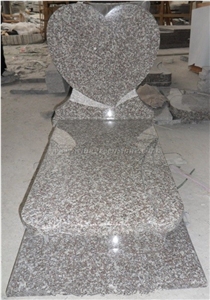 Own Factory, G664 Granite Tombstones, Luna Pearl Granite Monuments, China Ruby Red Granite Heart Monuments, Tombstone and Monument Design, Xiamen Winggreen Manufacturer