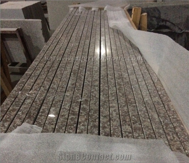 Own Factory Supply Of G687 Granite Polished Kitchen Countertops, Peach Red Granite/China Pink Granite Kitchen Countertop, Winggreen Stone