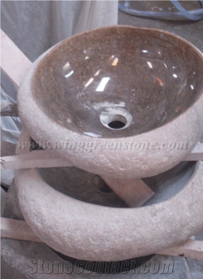 River Stone Sink, Vanity Sink, Winggreen