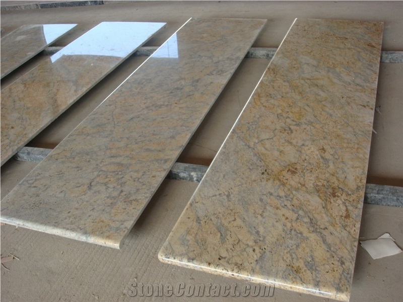 China Giallo Fiorito Granite Kitchen Countertop