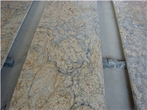 Giallo Diamond Flower Granite Kitchen Countertop