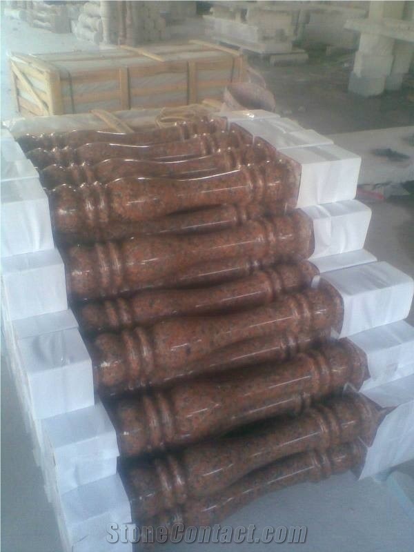 Indian Red Granite Balustrade/Railing