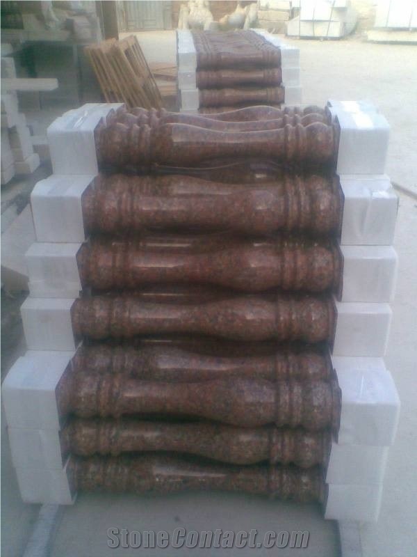 Indian Red Granite Balustrade/Railing