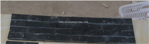 Mongolian Black Granite Cultured Stone Split Surface Veneer Stone Wall Cladding