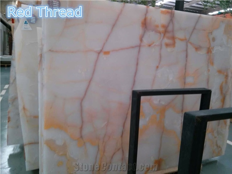 Red Thread Onyx Slabs & Tiles, China Red Onyx