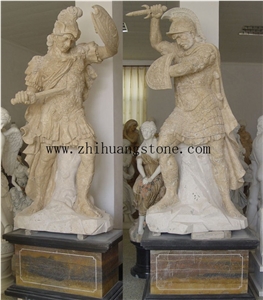 Warrior Marble Sculpture Statue