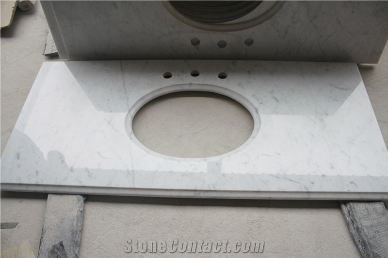 Bianco Carrara C White Marble Vanity Top Bath Top