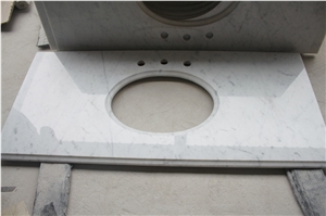 Bianco Carrara C White Marble Vanity Top Bath Top