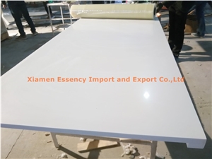 Pure White Quartz Kitchen Countertop Engineered Stone Quartz Kitchen Countertop