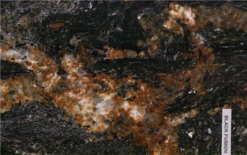 Black Fusion Granite Slabs