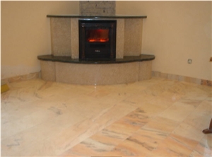 Granite Fireplace, Ruschita Roz Marble Floor Tiles Granite Fireplace, Ruschita Roz Marble Floor Tiles