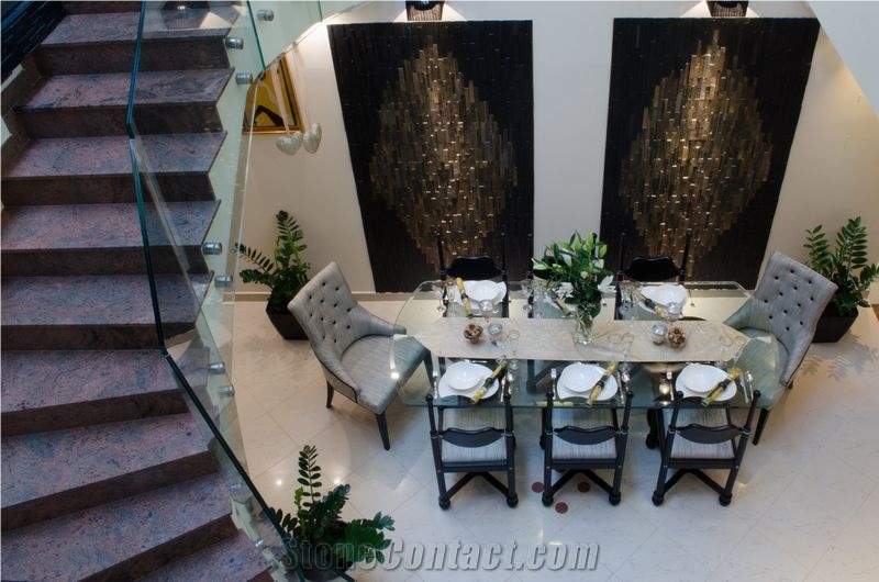Juparana Colombo Granite Stairs