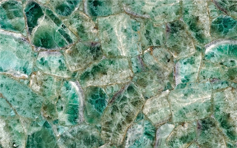 Fluorite Profile Semiprecious Stone, Green Semiprecious Stone