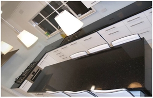 Star Galaxy Granite Kitchen Countertops, Black Granite Island Tops