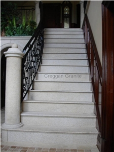 Golden Granite Bush Hammared Stair