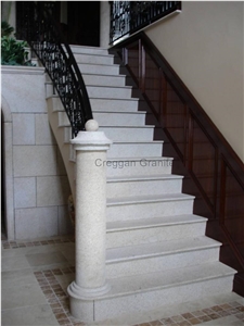 Golden Granite Bush Hammared Stair