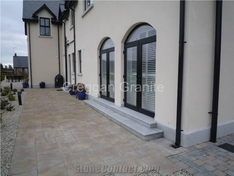 Silver-Grey Granite Patio-Door Step