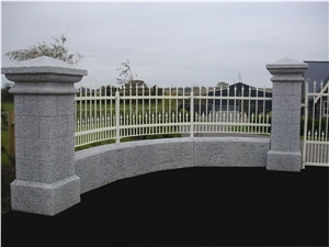 Silver Grey Granite Pillar & Gates