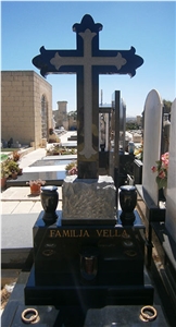 Black Granite Tombstone