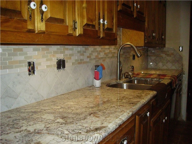 Sienna Bordeaux Granite Kitchen Countertop, Beige Granite Countertops Brazil