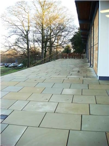 Beige Yorkshire Coarse Gritstone Paving Stone, Pavers, Patio Pavers