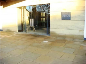 Beige Yorkshire Coarse Gritstone Paving Stone, Pavers, Patio Pavers