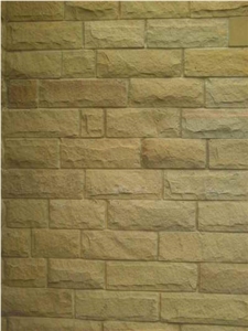 Pitch Faced Walling Stone, Beige Yorkshire Stone Walling Stone, Building Stone