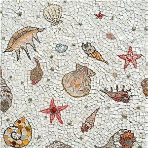 Fondale Marbles and Enamels Handmade Artistic Mosaic
