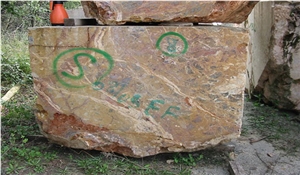 Breche Meduse - Breccia Medusa Marble Blocks, Yellow Marble Blocks Morocco
