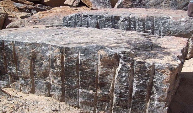 Fossile Nero Marble Blocks, Fossil Black