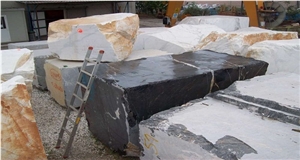 Nero Atlante Marble Blocks, Noir Atlantide, Black Marble Blocks
