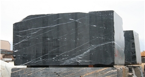 Nero Atlante Marble Blocks, Noir Atlantide, Black Marble Blocks