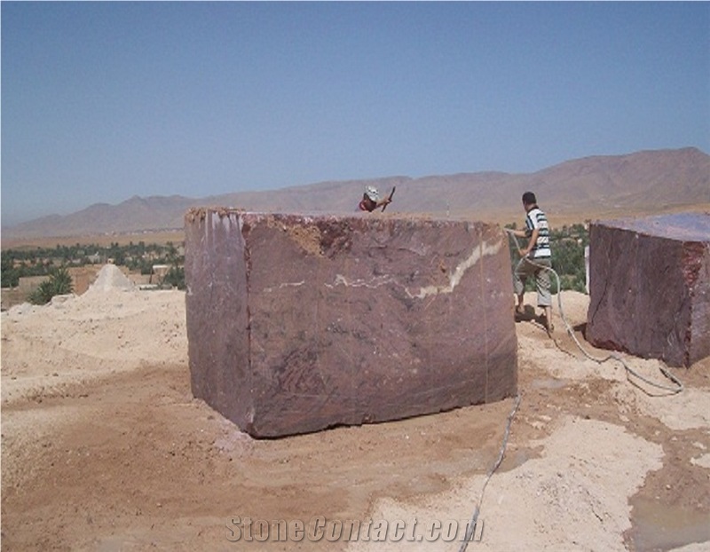 Red Agadir - Rouge Agadir Marble Blocks