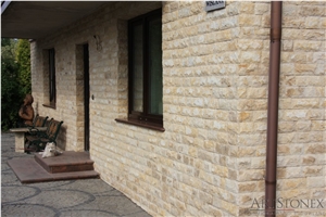 Beige Dalmatia Limestone Facade