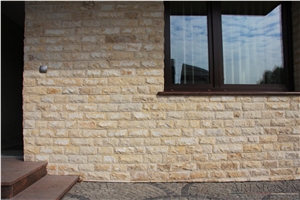 Beige Dalmatia Limestone Facade