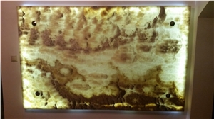 Translucent Honey Onyx Wall Panels