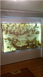 Translucent Honey Onyx Wall Panels