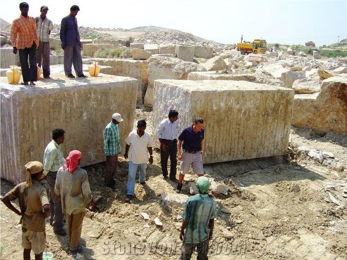 Kashmir White Granite Blocks