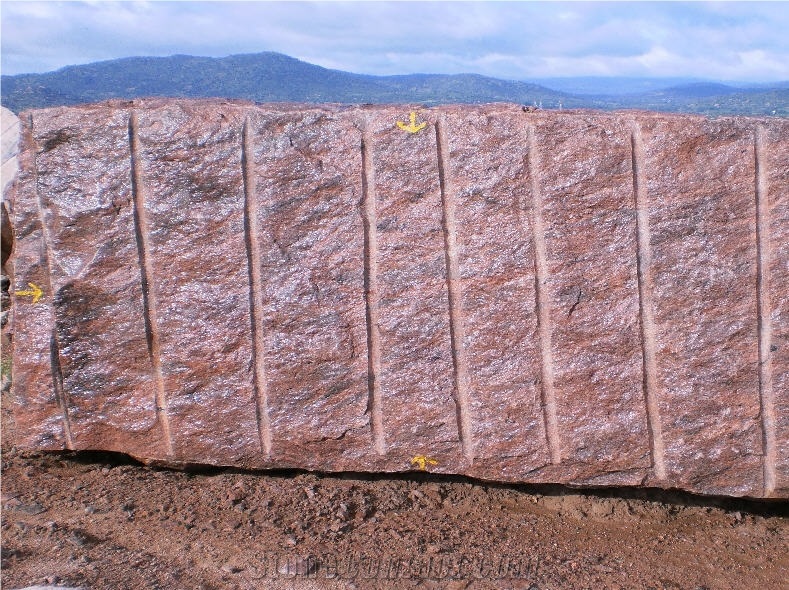 Multicolor Red Granite Blocks