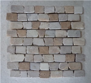 Marble Brick Cubic Mosaic