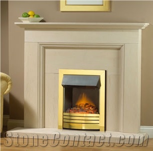 Fireplace Porto Beige Limestone Fireplace