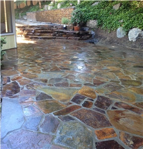 Backyard, Patio Flagstone Pavement