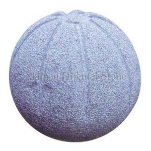 China Bally White Granite Garden Water Features, Exterior Landscaping Stones Rolling Sphere Fountains, Outdoor Sculptured Fountain, Bushhammered Floating Ball Fountains