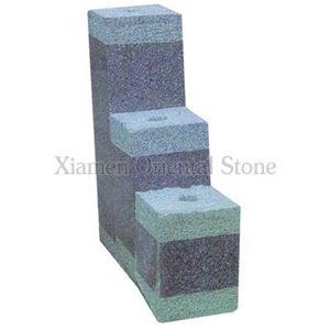 China G664 Granite Garden Water Features, Exterior Landscaping Stones Fountains, Outdoor Fountain, Polished Stair Irregular Wall Mounted Fountains with Stone Base