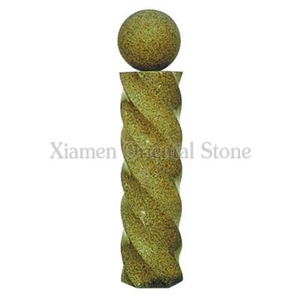 China G682 Granite Garden Water Features, Exterior Landscaping Stones Rolling Sphere Fountains, Outdoor Sculptured Fountain, Polished Surface Round Floating Ball Fountains with Stone Base